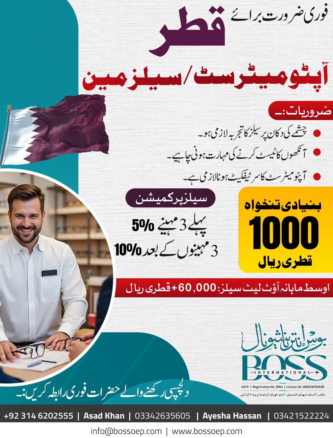 Salesman Jobs Visa for Qatar